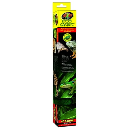Zoo Med Eco Carpet Reptile Terrarium Carpet Green [Reptile Carpets and Liners, Reptile Supplies] 40 gallon - 1 count