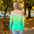 thumbnail image 6 of XADYUY Girls Long Sleeve Shirts 7-8 Crewneck Winter T-Shirts for Kids Girls Trendy Basic Top for Girls Trendy Tie Dye Girls Sweatshirts 7-8 Years,Green, 6 of 6