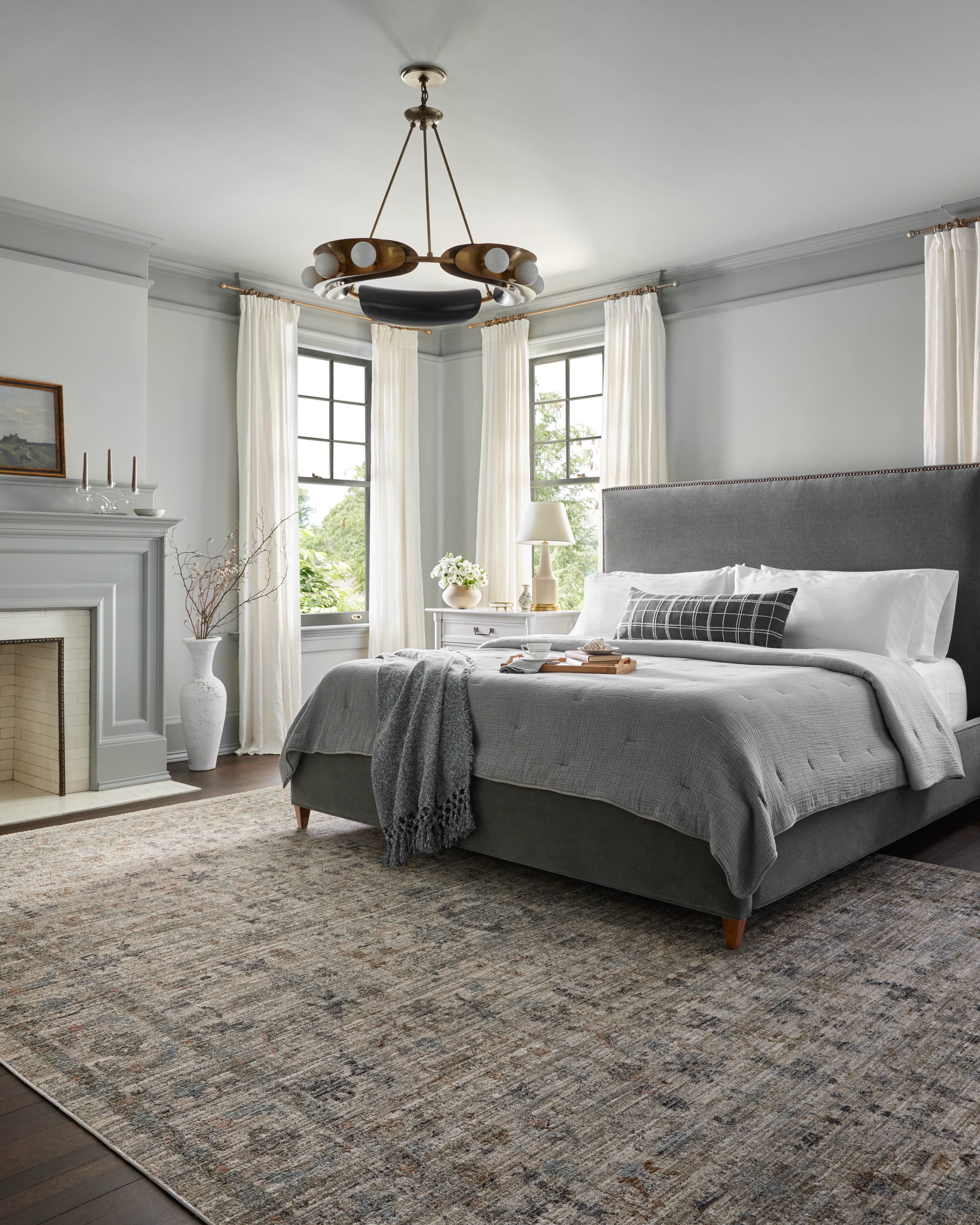 Jean Stoffer x Loloi Katherine Beige / Mist 2'-7" x 12'-0" Runner Rug