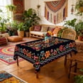 thumbnail image 4 of Mexican Floral Printed Tablecloth, Stain Resistant Rectangle Polyester Table Cover for Kitchen, Dining, Party, Picnic, 4 of 8
