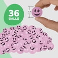 thumbnail image 6 of ArtCreativity Smiley Face Glow in the Dark Bouncy Balls for Kids, Purple, 36 Pack, 6 of 9