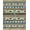 Blue Green Beige Brown, Pattern 4, variant on ODIKA Geometric Wool Checkered Bold Stripe Blocks Hooked Grid Interlocking Non-Slip Low Profile for Hallway, Study Room, Playroom