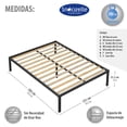 thumbnail image 5 of Magma Life Base de Cama Queen Size de Metal Resistente, Plataforma con Espacio de Almacenamiento, Fácil Armado, Soporte Antideslizante para Colchón, Diseño Moderno y Duradero, Gran Estabilidad, 5 of 5