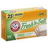 Armandhammer 3320014000 Fresh `n Soft Dryer Sheets, Unscented, 100 Sheets/Box