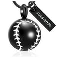 thumbnail image 2 of Mini Baseball Cremation Jewelry for Ashes 20mm Stainless Steel Memorial Urn for Ashes for Human Keepsake Urn Pendant Ashes Necklace for Pet, 2 of 9
