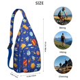 thumbnail image 3 of Cosmos Explorer Sling Backpack - Starry Night Sky Pattern Crossbody Shoulder Bag, Water-Resistant Hiking Essential, 3 of 4
