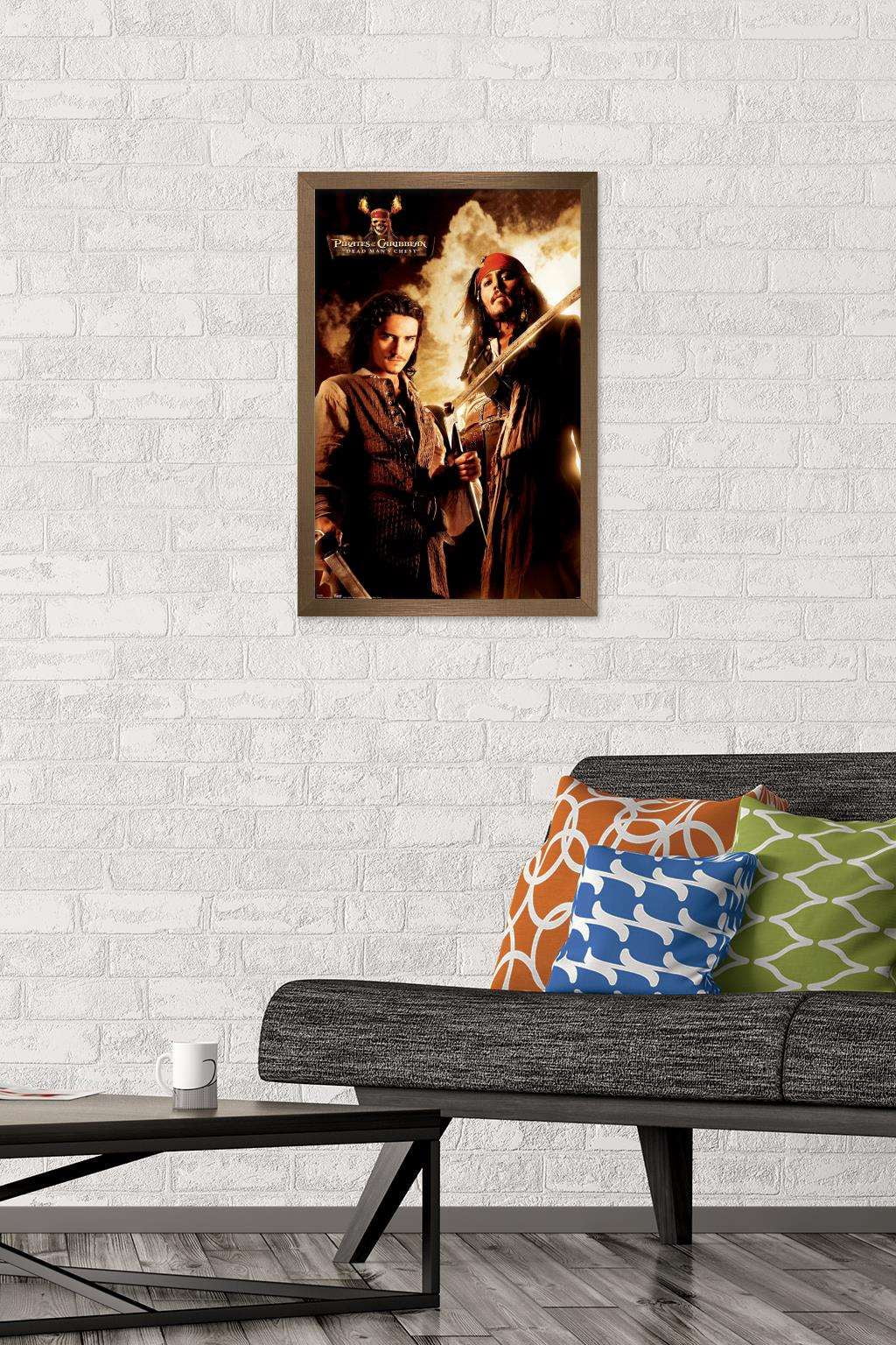 Disney Pirates of the Caribbean: Dead Man's Chest - Duo Wall Poster, 14.725" x 22.375", Framed