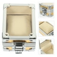 thumbnail image 4 of Single Grid Wrist Watch Box Stainless Steel Watch Box Case with Clear Lid, 4 of 8
