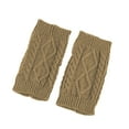 thumbnail image 3 of AINIYS Women Knit Leg Warmers Boot Cuffs Topper Socks Short Leg Warmers Short Boots Socks Warm and comfortable Khaki Free Size, 3 of 3