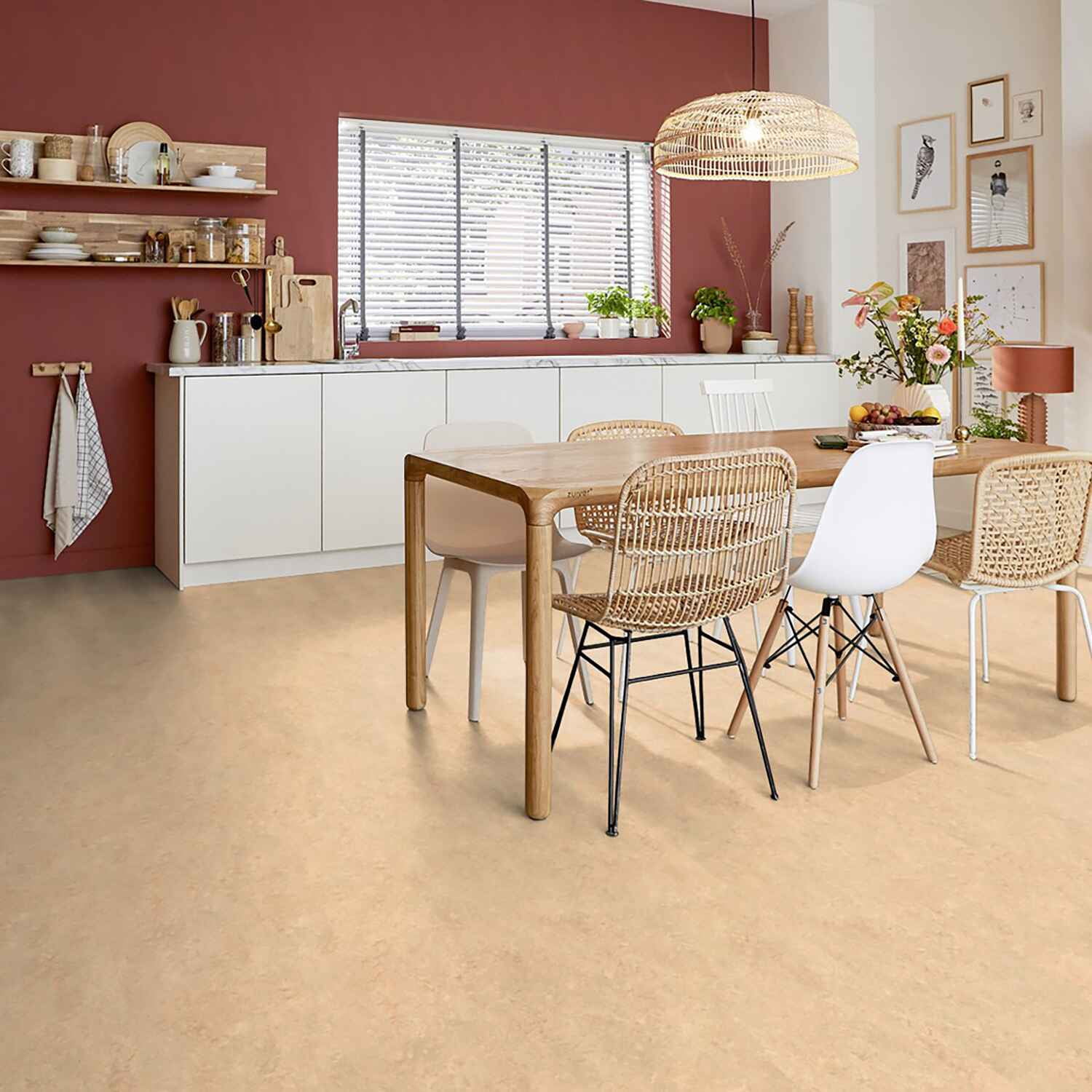 Forbo Flooring Marmoleum Cinch Loc Seal 11.81" x 11.81" Laminate Square in Caribbean 6.78 Sq ft