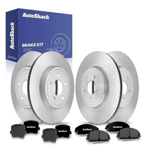AutoShack Front Vented & Rear Vented Brake Rotors   Ceramic Pads 12-PC Brake Kit Replacement for 2014 Dodge Charger