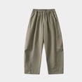 thumbnail image 4 of Bixock Fall/Winter Toddler Boys Sweatpants,Boys Workout Pants,Kids Drop Crotch Cargo Pants Bottoms Elastic Waist Side Pockets Warm Outer Pants for Kids 3-15Years, 4 of 5