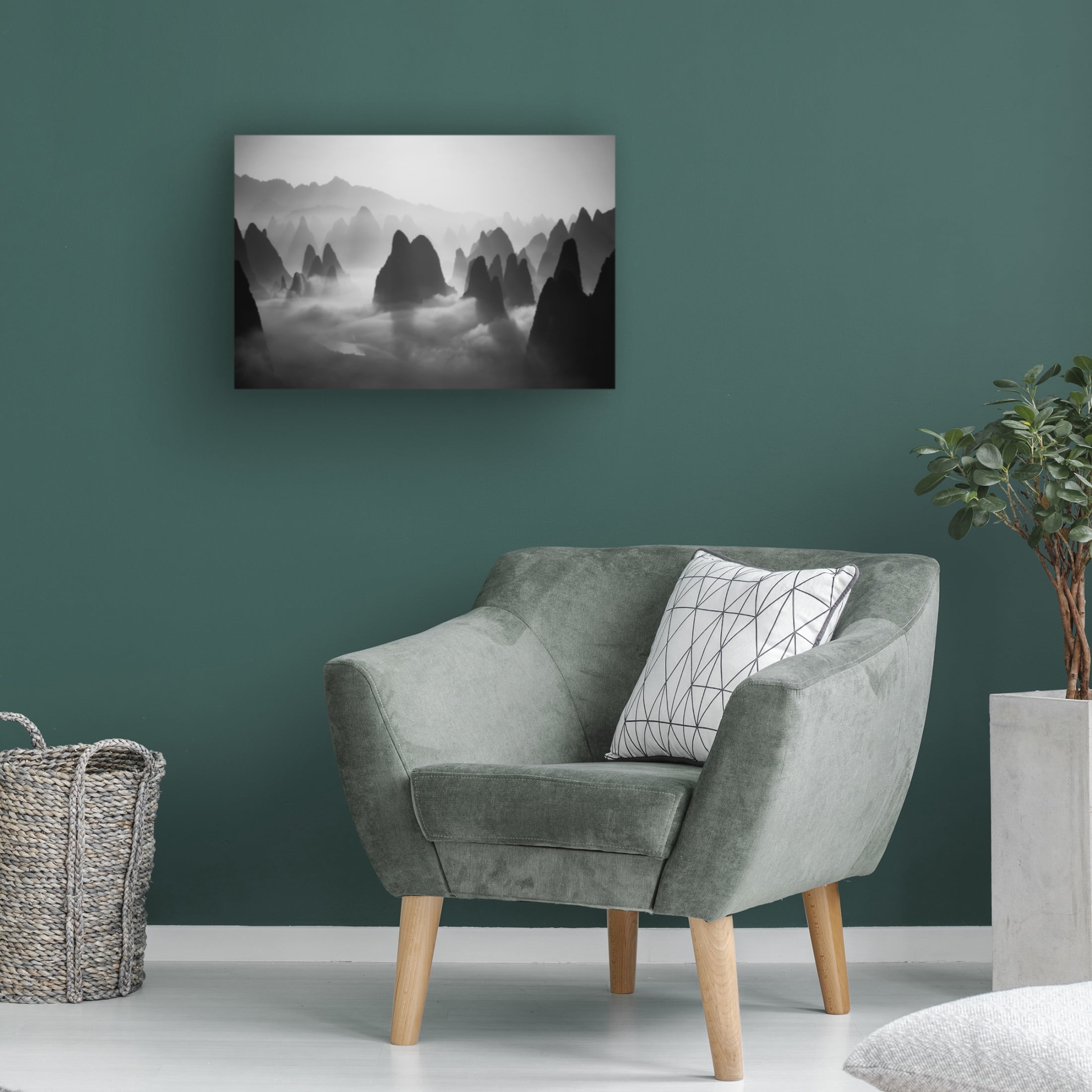 Canvas Wall Art - Fabrizio Massetti 'In The Clouds' Wall Art for Living Room, Bedroom, or Office D?cor by Trademark Fine Art - 47 x 30 Inches