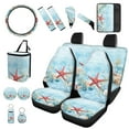 thumbnail image 2 of XYZCANDO Deep Sea Starfish Fender Cover Keychain Seat Belt Cover Armrest Cover Steering Wheel Cover Car Cushion Cover Car Coasters Trash Can Lipstick Cover Handbrake Cover Fashion, 2 of 7