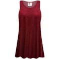 thumbnail image 1 of MediumTall Womens Sleeveless Crimson Ember Tunic Tops Casual Loose Fitting Flowy Shirts Blouses, 1 of 4