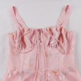 thumbnail image 4 of Bajo Vestido Pantalones Cortos Mujeres sin Mangas Cuello de Vuelta Vestido Casual de Color Sólido Moda de Ocio de Poliéster para Citas Y Vacaciones en la Playa de Verano, 4 of 8