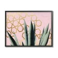 thumbnail image 2 of Stupell Industries Cactus Leaves and Geometric Pattern over Pink Design by Daphne Polselli, 2 of 5