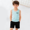 thumbnail image 2 of SGFCWSX Boys Tank Tops Youth Cute Cartoon Print Sleeveless Casual Comfort Tank Tops Mint Green Size 5-6Years, 2 of 7