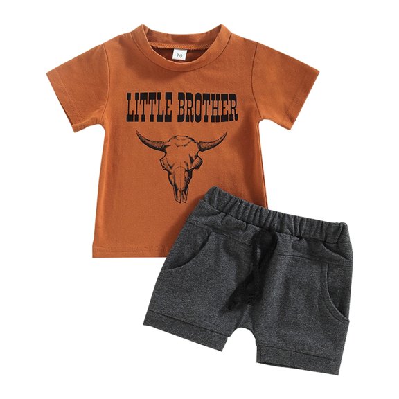 Infant Baby Summer Clothes Girl Boy Short Sleeve Cartoon T-Shirt Top Shorts Pants 2Pcs Newborn Casual Outfit Set