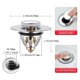thumbnail image 4 of Bathtub Stopper Sink Drain Filter Universal Basin Drain with Drain Filter for Sink Kitchen Sink Bathroom Bathtub Flap Stopper 34-38mm Fontainebleau Si, 4 of 4