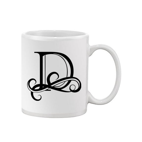 Elegant Letter D Design Mug Unisex's -Image by Shutterstock