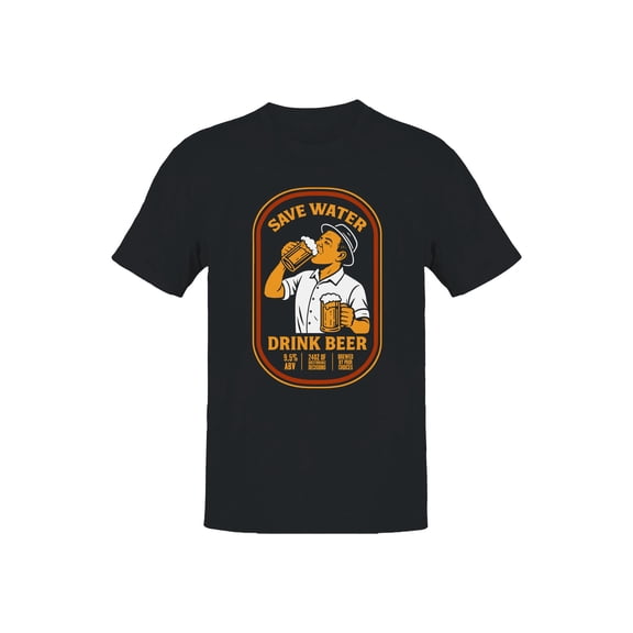 Save Water, Drink Beer Design Men's T-shirt