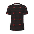thumbnail image 5 of Wukai Cardiogram and Heart Print Men's Short-Sleeved Mesh T-Shirt,Quick-Dry Short Sleeve Workout T-Shirt-XX-Large, 5 of 8