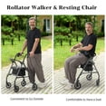 thumbnail image 4 of Gasky Foldable Rollator Walkers with Seat ,Steel Rolling Walker for Seniors, Height Adjustable & 300lbs Weight Capacity,Gray, 4 of 7