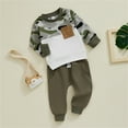 thumbnail image 4 of Coerni Boys 2 Pieces Set Long Sleeve Tops + Camouflage Pants Outfits Boys Clothes Set 6 12 18 24 Months Halloween Clothes, 4 of 5