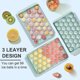 thumbnail image 3 of Round Ice Cube Tray with Lid and Ice Bucket Balls for Freezer 99 Pieces Ball Shape Ice Making Molds with Ice Container and Ice Clip, 3 of 5