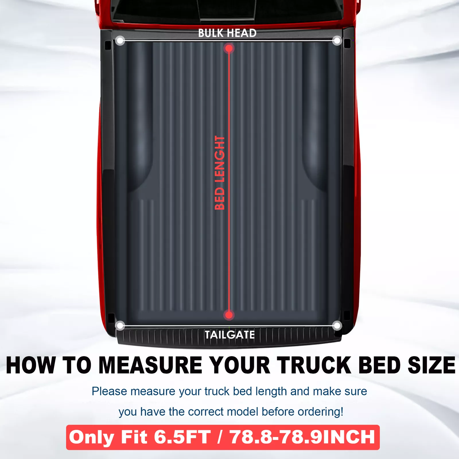MOSTPLUS 6.5FT Soft Roll Up Bed Tonneau Cover for 2000-2006 Toyota Tundra Waterproof
