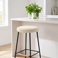 thumbnail image 3 of Adjustable Round Linen Bar Stool Cover with Elastic Fabric for Swivel and Rolling Seats - Fits 14-18 Inch Cushions for Home, Salon, and Office Use, 3 of 5