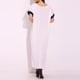 thumbnail image 3 of Vestido de camiseta para mujer Vestido maxi suelto casual de manga corta con cuello en O Romacci Beige S, 3 of 7