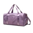 thumbnail image 2 of Guardurnaity Bolsa de gimnasio con bolsillos para Fitness, organizador de ropa de Yoga impermeable, soporte de almacenamiento de equipaje portátil Envolturas para manijas de equipaje Púrpura, 2 of 6