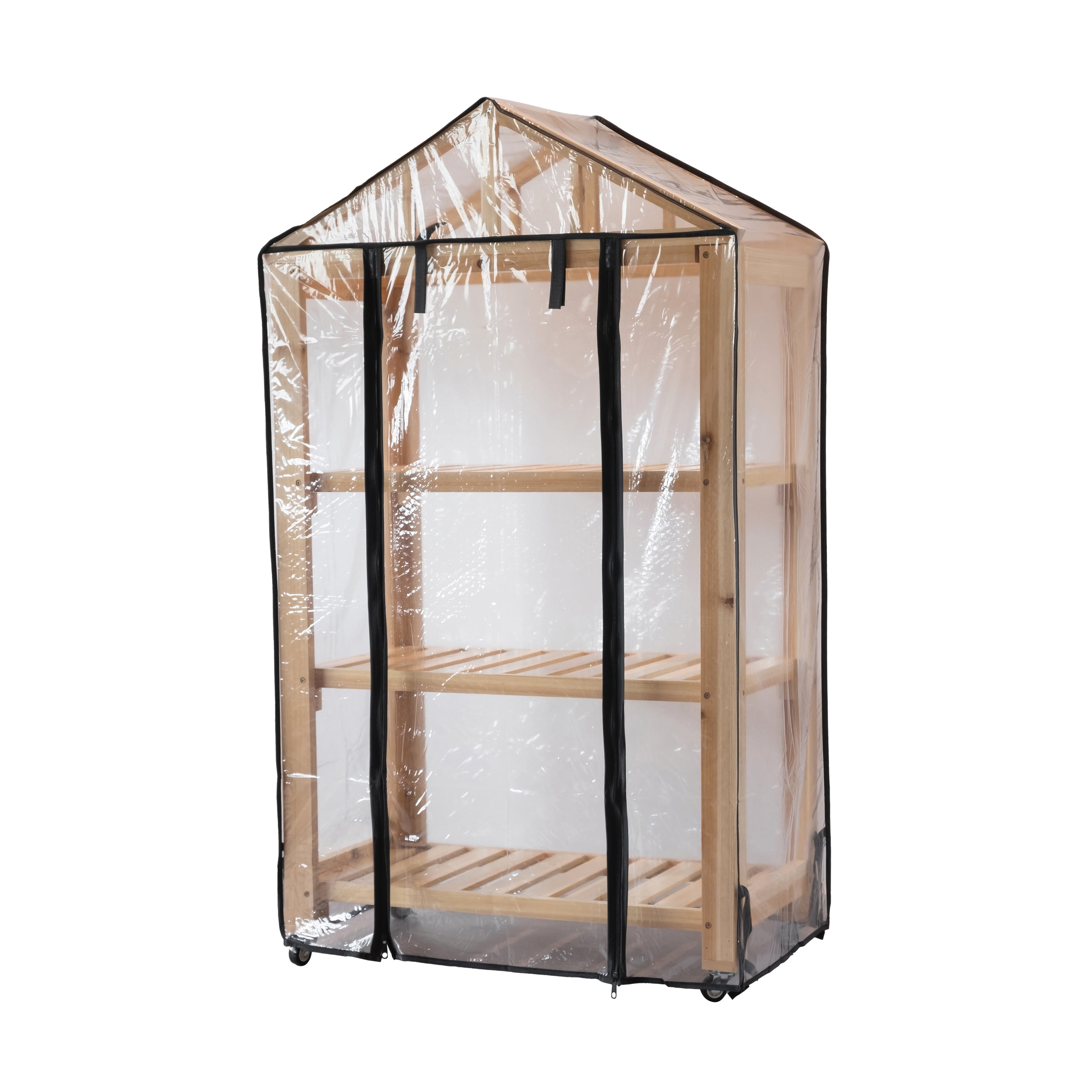 Expert Gardener Outdoor 3-Tier A-frame Greenhouse with Protective PVC Cover