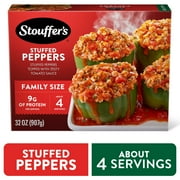 Stouffer’s Stuffed Peppers, Family Size, Frozen Stuffed Peppers, Easy Family Frozen Dinner 32 oz