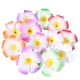 thumbnail image 1 of FRCOLOR 12 pinzas para el pelo de 8,9 cm con diseño de flor de plumeria hawaiana, accesorio para el pelo para decoración de bodas, fiestas en la playa (blanco, morado, verde, rosa, rojo, naranja), 1 of 6