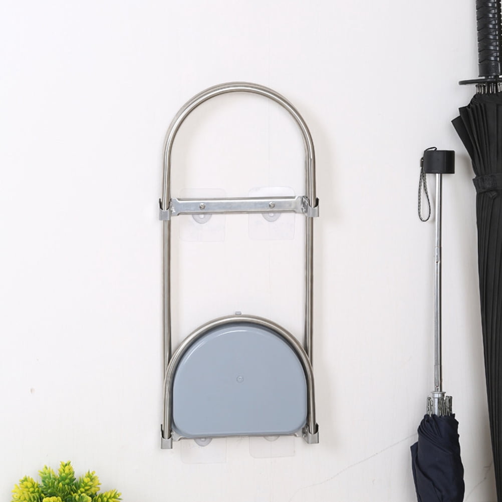 WORGEOUS 2pcs Durable Umbrella Storage Stand Wall-mounted Umbrella Holder (Silver, Sky-blue)