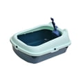 thumbnail image 4 of Recipiente para arena para gatos jinwen bacinilla con pala inodoro a prueba de salpicaduras parte abierta Verde, 4 of 8