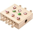 thumbnail image 7 of Pefilos 14" Cat Toys Interactive Whack-a-mole Solid Wooden Toys for Indoor Cats Killer's Instinct Outdoors Cat Funny Toys Kitten Catch Mice Game Whack A Mole Mouse Game Puzzle Toy, Beige, 7 of 7