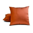 thumbnail image 3 of The HomeCentric Decorative Lumbar Pillow Cover Rust Pack Of 2, 12"x26" (30x65 cm) Art Silk Plain & Solid Oblong Pillow Cover, Solid Modern Style - Rust Luxury, 3 of 5
