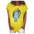thumbnail image 1 of AMERTEER T-Shirt à Manches Courtes Imprimé Animal 3D Col Rond pour Femmes Grande Taille, 1 of 6