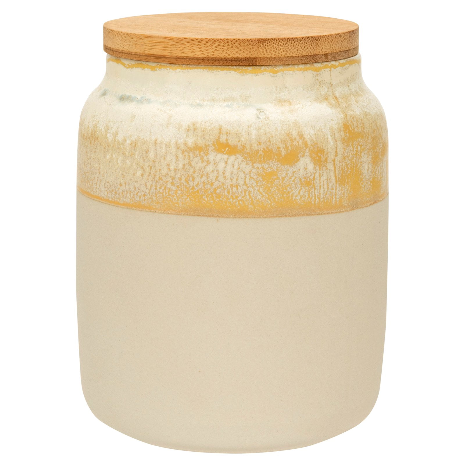 3R Studios 5 diam. Ceramic Canister with Bamboo Lid