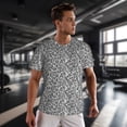 thumbnail image 3 of Wukai Weave Geometric Print Men's Short-Sleeved Mesh T-Shirt,Quick-Dry Short Sleeve Workout T-Shirt-5X-Large, 3 of 8
