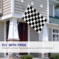 thumbnail image 2 of ANLEY [Fly Breeze] 3x5 Feet Checkered Flag - Vivid Color and UV Fade Resistant - Canvas Header and Brass Grommets - Racing Banner Flags, 2 of 6