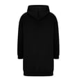 thumbnail image 5 of ZHOUCHANKIDS Long Zipper Hooded Sweatshirt for Women 2026 Cardigan for Autumn Winter Sports Jacket Oversized Solid Color Hooded Sweatshirt Outwear Coat Black, 5 of 6