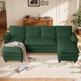 thumbnail image 3 of Pingliang Home Oversized U Shaped Couch,4 Seat Sectional Sofa with 4 Pillows,Upholstered Symmetrical Cloud Couch with Double Chaise,Wrap Around Sofa Modular sofa for Living Room Apartment Office, 3 of 7