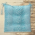 thumbnail image 2 of Ella Finley 70192 Catwalk Indoor & Outdoor Reversible Tufted Square Chair Cushion, Aqua - Pack of 2, 2 of 2