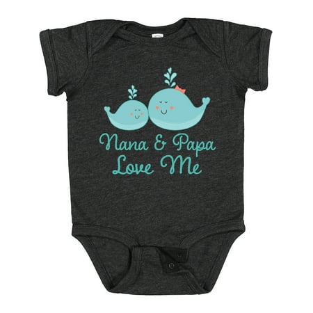 

Inktastic Nana and Papa Love Me Gift Baby Boy or Baby Girl Bodysuit
