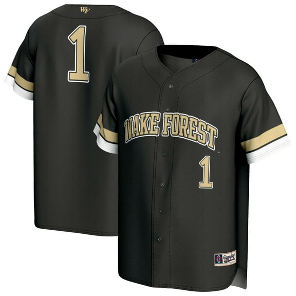 Youth GameDay Greats #1 Black Wake Forest Demon Deacons Lightweight Collegiate Baseball Fashion Jersey